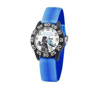 STAR WARS - Reloj de pulsera de plástico para niños, reloj analógico de cuarzo y correa de nailon, Azul, Plástico, Azul, Plástico
