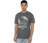 Star Wars Retro Boba Unisex T Shirt, Charcoal, Large