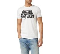 Star Wars Retro Logo Camiseta, Blanco (White White), X-Large para Hombre