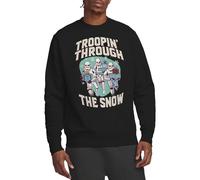 Star Wars Retro Troopin' Through The Snow Sweatshirt, Black Sudadera, Negro, M Unisex Adulto