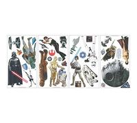 Star Wars RMK1586SCS Juego de Pegatinas de Pared Roommates, Black, Brown, Gray, Blue, Green, Red, Purple, Estándar