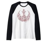 Star Wars Rose Rebel Emblem Camiseta Manga Raglan
