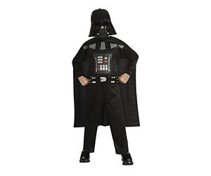 Star Wars Rubies Disfraz Darth Vader opp Barato para niño o niña, Jumpsuit impreso color negro, capa adjunta y máscara, Oficial halloween, navidad, carnaval y cumpleaños