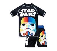 Star Wars Set de Natacion para niños | Bañador Stormtrooper de 2 Piezas para Niños | Camiseta y Pantalones Cortos de Baño | Edades de 3 a 13 años | Multicolor 3-4 años