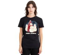Star Wars Star Wars Darth Vader Merry Sithmas Christmas Ladies T Shirt, Black Camisa Mujer (Pack de 1)