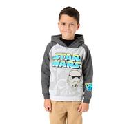 Star Wars Sudadera con Capucha Boys | Sudadera con Capucha gráfica Bicolor para niños en Gris | Regalo de mercancía de Personajes de películas de Ciencia ficción