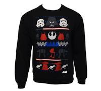Star Wars Sudadera navideña modelo Dark Side Fair Isle para hombre (NS4035)
