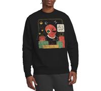 Star Wars Sudadera Unisex Star Wars Retro Christmas Admiral Ackbar Wrap Trap Unisex, Sudadera Negra, Negro, XL