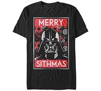 Star Wars tee, Black//Officially Licensed Sithmas Vader Men's el, x-Large