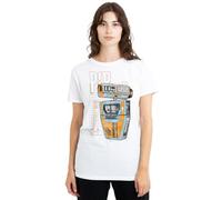 Star Wars The Acolyte Blueprint Pip Droid Ladies T Shirt, White Camiseta, Blanco, S para Mujer