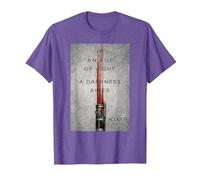 Star Wars The Acolyte Lightsaber Poster A Darkness Rises Camiseta, Hombre, Morado Jaspeado, L