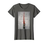 Star Wars The Acolyte Lightsaber Poster A Darkness Rises Camiseta, Mujer, Asfalto, XL