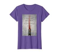 Star Wars The Acolyte Lightsaber Poster A Darkness Rises Camiseta, Mujer, Morado Jaspeado, L