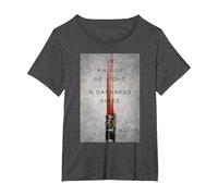 Star Wars The Acolyte Lightsaber Poster A Darkness Rises Camiseta, Mujer Tallas Grandes, Jaspeado Oscuro, 5XL Grande
