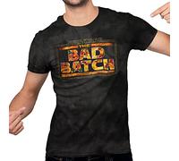 STAR WARS The Bad Batch Logo Gift for Women Adult Graphic Tshirt T-Shirt for Men Apparel Merchandise Men's Women's Short Sleeve Tie Dye (Small, Black Cloud Wash)