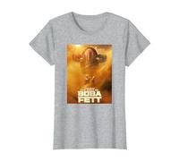 Star Wars The Book of Boba Fett Boba and Fennec Sand Poster Camiseta, Mujer, Gris Jaspeado, M