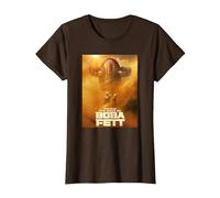 Star Wars The Book of Boba Fett Boba and Fennec Sand Poster Camiseta, Mujer, Marrón, XL