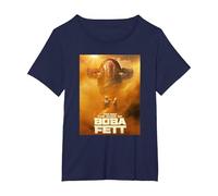 Star Wars The Book of Boba Fett Boba and Fennec Sand Poster Camiseta, Mujer Tallas Grandes, Azul Marino, 5XL Grande