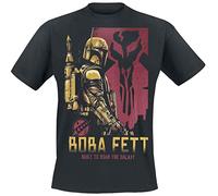 Star Wars The Book of Boba Fett - Roam The Galaxy Hombre Camiseta Negro 100% algodón Regular