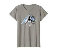Star Wars: The Clone Wars Ahsoka Tano Action Up Camiseta, Mujer, Pizarra, 3XL