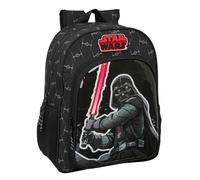 STAR WARS THE FIGHTER - Mochila Escolar Niño, Mochila Infantil, Adaptable a Carro, Ideal para Niños en Edad Escolar, Cómoda y Versátil, Calidad y Resistencia, 32x12x38 cm, Color Negro