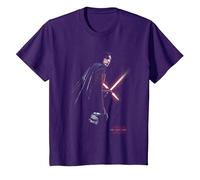 Star Wars The Last Jedi Kylo REN Shadow Camiseta, Niños, Morado, 10 años