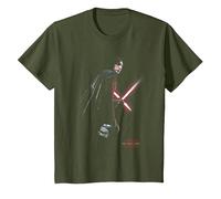 Star Wars The Last Jedi Kylo REN Shadow Camiseta, Niños, Verde Oliva, 6 años