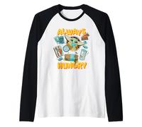 Star Wars: The Mandalorian and Grogu Always Hungry Snacks Camiseta Manga Raglan