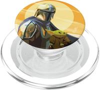 Star Wars The Mandalorian and Grogu Clan of Two Sunrise Art PopSockets PopGrip para MagSafe