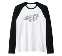 Star Wars The Mandalorian and Grogu Official B&W Movie Logo Camiseta Manga Raglan