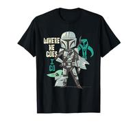 Star Wars The Mandalorian and Grogu Where He Goes, I Go Camiseta