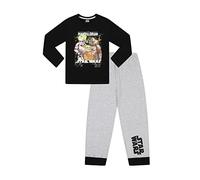Star Wars The Mandalorian Baby Yoda - Conjunto de pijama largo de algodón, Negro, 9-10 años