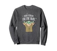 Star Wars: The Mandalorian Baby Yoda from A Galaxy Far Away Sudadera, Unisex para Adultos, Jaspeado Oscuro, XXL
