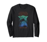 Star Wars: The Mandalorian Baby Yoda Holding Cup Color Faded Manga Larga