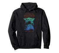 Star Wars: The Mandalorian Baby Yoda Holding Cup Color Faded Sudadera con Capucha