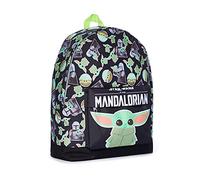 Star Wars The Mandalorian Baby Yoda - Mochila para niños, color negro y verde, Negro, Talla única