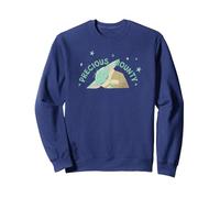 Star Wars: The Mandalorian Baby Yoda Sleepy Precious Bounty Sudadera, Unisex para Adultos, Azul Marino, L