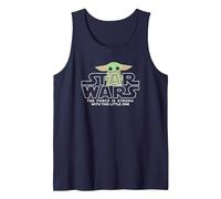 Star Wars The Mandalorian Baby Yoda Star Wars Camiseta sin Mangas, Hombre, Azul Marino, S