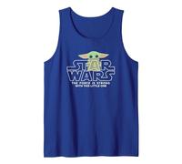 Star Wars The Mandalorian Baby Yoda Star Wars Camiseta sin Mangas, Hombre, Azul Real, S