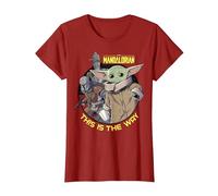 Star Wars: The Mandalorian Child Group Shot This Is The Way Camiseta, Mujer, Arándano, M
