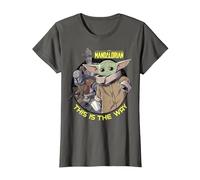 Star Wars: The Mandalorian Child Group Shot This Is The Way Camiseta, Mujer, Asfalto, M