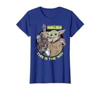Star Wars: The Mandalorian Child Group Shot This Is The Way Camiseta, Mujer, Azul Real, XXL