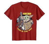 Star Wars: The Mandalorian Child Group Shot This Is The Way Camiseta, Niños, Arándano, 12 años