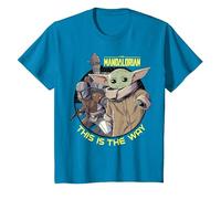 Star Wars: The Mandalorian Child Group Shot This Is The Way Camiseta, Niños, Zafiro, 3 años