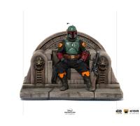 Star Wars The Mandalorian Deluxe Art Scale Statua 1/10 Boba Fett On Throne 18 Cm