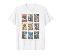 Star Wars The Mandalorian Distressed Trading Card Grid Camiseta