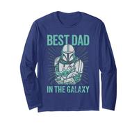 Star Wars The Mandalorian Father's Day Best Dad Manga Larga