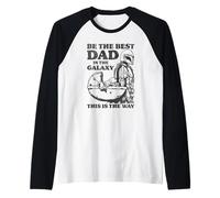 Star Wars: The Mandalorian Father's Day Best Dad Vintage Camiseta Manga Raglan