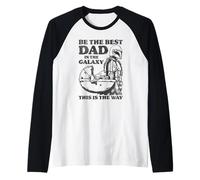Star Wars The Mandalorian Father's Day Galaxy Dad Disney+ Camiseta Manga Raglan