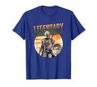 Star Wars The Mandalorian & Grogu Dia del Padre Legend Badge Camiseta, Hombre, Azul Real, S